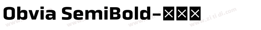 Obvia SemiBold字体转换